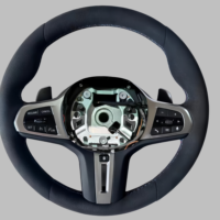 Volant en Suède à Chauffage et Vibration Intégrés pour BMW Série G G90 G87 G82 G80 G38 G31 G30 G21 G20 G12 G11 G06 G05 G01 M6
