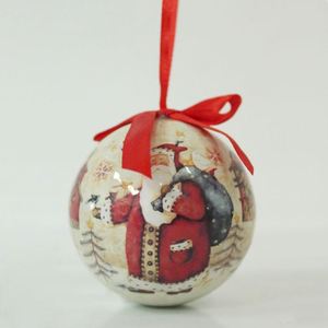 Ornements d'arbre de Noël, boule en polyfoam, impression UV couleur pleine, 7,5 cm, ruban, décoration intérieure/extérieure - Product Image 1