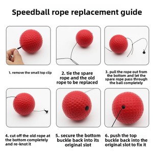 Ballon de boxe de vitesse à fixer sur la tête en PU pour adultes et enfants - Entraînement de fitness à domicile et ballon de frappe anti-stress - Product Image 4