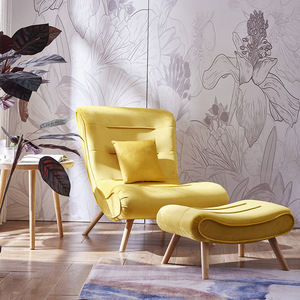 Sillón Tapizado <span class=keywords><strong>en</strong></span> Tela para Muebles de Hogar, Sofás Diván para Sala de Estar, Silla de Descanso de Madera Maciza de Roble Nórdico - Product Image 6