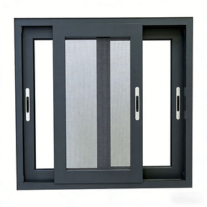 Jendela Geser Anti Badai Kedap Suara Berlapis Ganda dari Aluminium Alloy untuk Rumah, Jendela Geser <span class=keywords><strong>Horizontal</strong></span> - Product Image 1