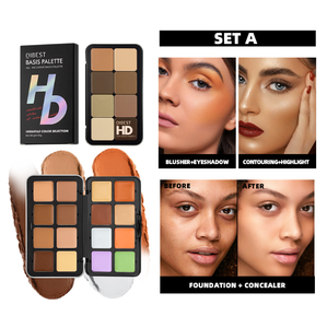 Vegan Blush kem và kem che khuyết điểm Palette 16 màu kem che khuyết điểm đường viền Palette Kem Blush Palette nhãn hiệu riêng - Product Image 3