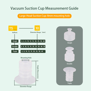 Ventosa de vacío de plástico para piezas neumáticas industriales, con orificio de montaje <span class=keywords><strong>M8</strong></span>, almohadilla de agarre para robot de vacío, para recoger y colocar en moldeo por inyección - Product Image 3