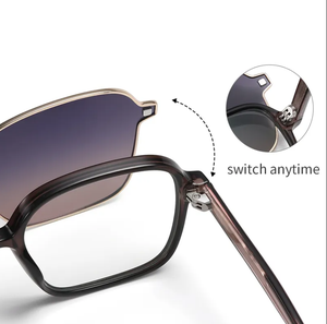 Tiktok 高品質 レディース 偏光サングラス レトロ クリップオン サングラス ブルーライトカット 男女兼用 オーバーサングラス - Product Image 4