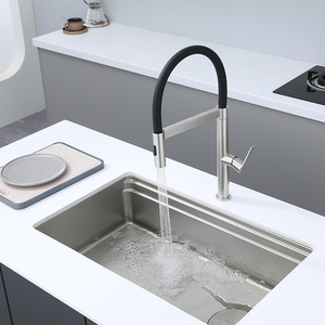 2025 трендовые смесители для кухни Магнитный 304 Смеситель из нержавеющей стали с одним отверстием для горячей и холодной раковины - Product Image 6