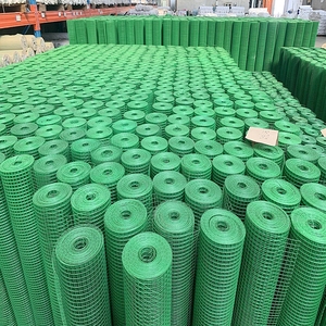 Best Price Green PVC Coated 15mmx15m Welded Wire <b>Mesh</b> Roll 5ftx10m Door Window <b>Screens</b> Stainless Steel Netting Yiwu Guangzhou - Product Image 3