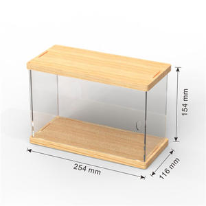 Vitrine en acrylique pour figurines avec étagères en bois pour le rangement de objets de collection et de boîtes mystères, armoire à 4 niveaux - Product Image 2