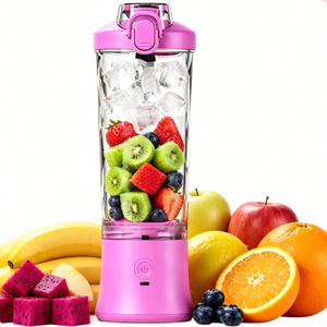 2 in 1 Multifunctional Fruit Juice Machine 600ml Electric Portable Blender BPA Free Small Home Appliances Personal Manual Juicer - Product Image 1