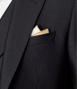 Costume de mariage sur mesure en laine noire haut de gamme pour <span class=keywords><strong>homme</strong></span>, coupe ajustée, costume d'affaires à un bouton, <span class=keywords><strong>ensemble</strong></span> <span class=keywords><strong>trois</strong></span> pièces - Product Image 5