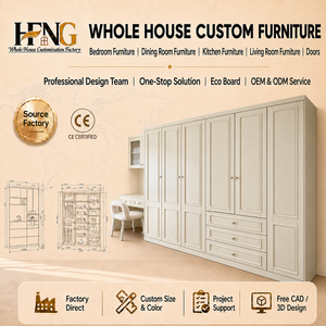 Armoire de grande capacité à portes coulissantes, durable, pour chambre à coucher, meubles de décoration intérieure, livraison directe d'usine - Product Image 1