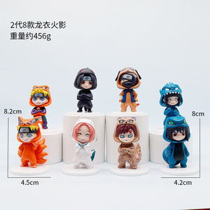 Japon Anime Sevimli Çizgi Film Ninja Aksiyon Figürü 3D Oyuncak Bebekler Toptan Araba Süsü Aksiyon Figürleri Seti Aksesuarları Hediyeler - Product Image 2