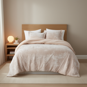 Ensemble de couette d'hiver Db en velours froissé, sherpa réversible, motif floral uni, coton tissé, taille King, pour la maison - Product Image 2