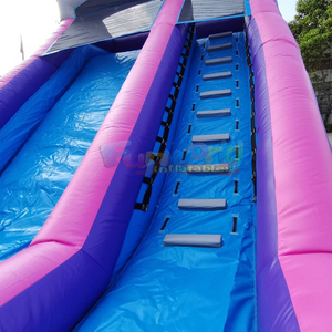 Toboggan aquatique gonflable commercial pour extérieur, rose, pour enfants. - Product Image 5