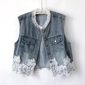 2025 Trend Storm International Station Chaleco <span class=keywords><strong>de</strong></span> mezclilla para mujer, estilo llamativo <span class=keywords><strong>de</strong></span> Venta caliente - Product Image 2