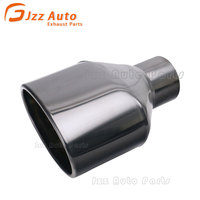 Accessoires de voiture Silencieux d'échappement Remplacement du tuyau d'échappement 2.5 "Inlet Double Wall 304 Stainless Steel Oval Rolled Tips for A6