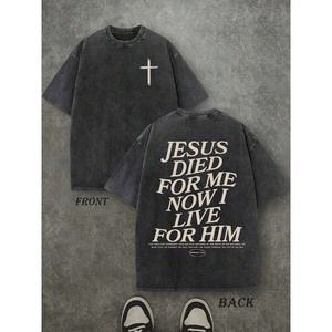 T-shirts personnalisés lavés pour hommes, 1 pièce, broderie hip-hop, impression anime, streetwear, fabricant de vêtements, t-shirt, dropshipping - Product Image 6