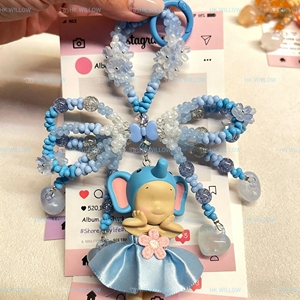 Bow Keychain Hippers Phone Bag Charms Hangers Luxury Fashion Chains <b>Doll</b> Clothes Accessoires Custom Chains <b>Cute</b> Gift - Product Image 1