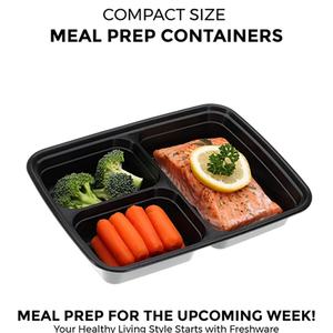 กล่องใส่อาหารแบบ 3 ช่อง ผลิตจากพลาสติก PP ขึ้นรูปด้วยวิธีฉีดขึ้นรูป ใช้กับไมโครเวฟได้ ซ้อนกันได้ - Product Image 5