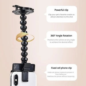 Outil de photographie pour animaux de compagnie : objectif d'observation pour chat et chien, perche à selfie pour téléphone portable, support de friandises accrocheur d'attention, clip à selfie - Product Image 3