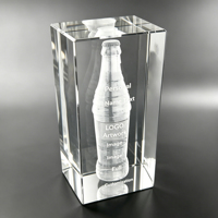 Trofeo de Cristal Personalizado Neelpure 116001 con Patrón de Botella Grabado con Láser 3D para Premios Corporativos