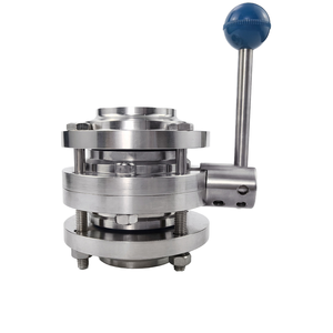 วาล์วผีเสื้อแบบเชื่อมสามชิ้น ควบคุมด้วยมือ วัสดุ SS304/SS316L ซีล EPDM 0~10 บาร์ ได้มาตรฐาน 3A สำหรับงานสุขภัณฑ์ ยี่ห้อ Wangtai - Product Image 1