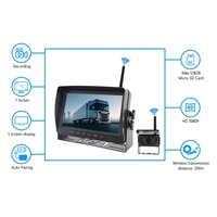 Sistema de Cámara de Reversa Inalámbrica de 7 Pulgadas para RV, Monitor de Espejo Retrovisor para Remolque, Camión, DVR Móvil con Grabación, Tablero de Instrumentos