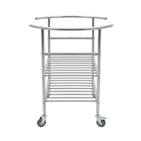 Chariot de mélange professionnel robuste en acier inoxydable pour grandes cuves à farine