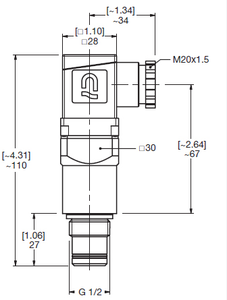 ตัวบ่งชี้การอุดตันของตัวกรองไฮดรอลิก VM2D.X/-L24 312682 ตัวบ่งชี้เซ็นเซอร์ดิฟเฟอเรนเชียลแบบไฟฟ้า - Product Image 5