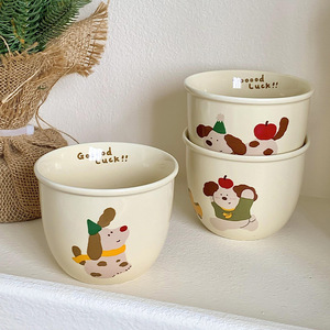 Taza de Café de Cerámica con Tapa, Diseño de Dachshund de Dibujos Animados, Portátil, Diseño Exquisito, Popular en Internet, China Continental, para Fiestas de Cumpleaños - Product Image 4