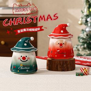 Juego <span class=keywords><strong>de</strong></span> <span class=keywords><strong>Tazas</strong></span> <span class=keywords><strong>de</strong></span> Café Navideñas Creativas con Tapa, <span class=keywords><strong>Diseño</strong></span> Europeo Vintage, Juego <span class=keywords><strong>de</strong></span> Taza y Platillo para Regalo - Product Image 4