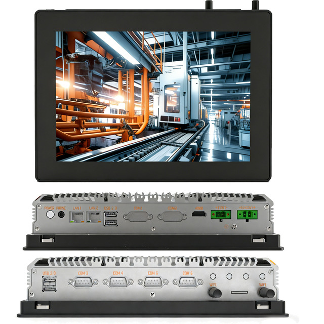 Hot Sale Industrial Control Panel PC 10.1/10.4/12.1/13.3/15 Inch IP65 with 10 Point Capacitive Touch Screen CE Certified