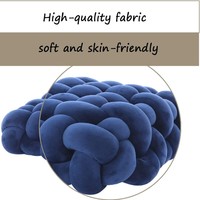 Inyahome Luxus Samt hand gefertigte super weiche geknotete quadratische Kissen gewebte Büro Sofa Zimmer Dekor für Schlafzimmer Balkon