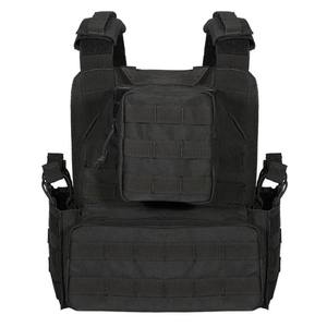 سترة تكتيكية قابلة للتعديل سريعة الفك باللون الأخضر الزيتوني مع غطاء نايلون أسود للحماية والأمن - Product Image 5