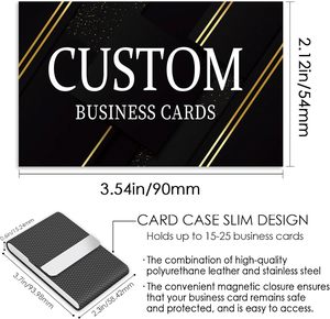 Biglietti da Visita Personalizzati 300gsm Carta Opaca Patinata Rame Impermeabile Stampa Fronte-Retro 35x2 Pollici Logo/Testo/Codice QR Personalizzabile - Product Image 3