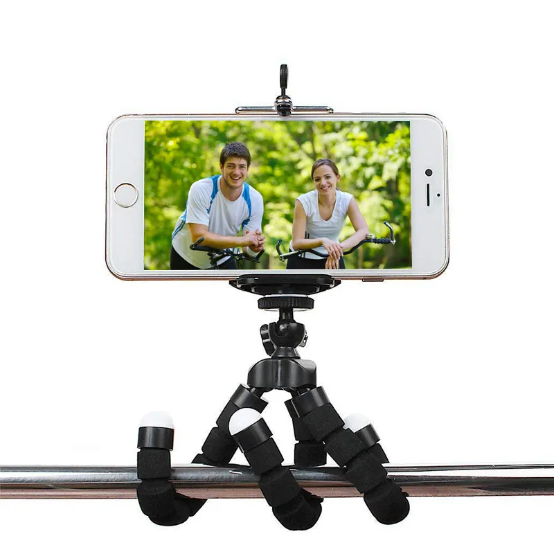 Portable Tiktok Stand Adjustable Flexible Sponge Mini Tripod For Iphone Mini Camera Tripod Phone Holder Clip Stand