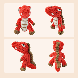 Đan người mới bắt đầu khủng long Crochet Kit phong cách khác nhau vá DIY động vật Kit cho người mới bắt đầu trẻ em handmade Craft chiếu - Product Image 2