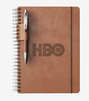 Carnet à spirale promotionnel personnalisé avec stylo, combo de feuilles en vrac, vente en gros, cadeau