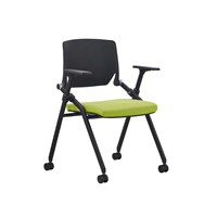 Chaise de conférence ergonomique moderne pliable et empilable OEM personnalisée, avec cadre en fer, assise en mousse moulée et dossier solide, pour chambre à coucher