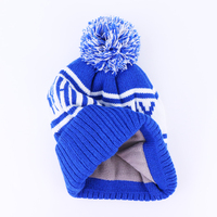 Bonnet d'hiver en acrylique personnalisé avec logo brodé, bonnet à pompon jacquard, bonnet à revers, bonnet à pompon, bonnet en tricot décontracté pour adultes
