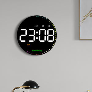 Reloj de Pared Electrónico Digital para Sala de Estar, Diseño Simple con Letras Grandes, Pantalla LED y Segundero Colorido - Product Image 3