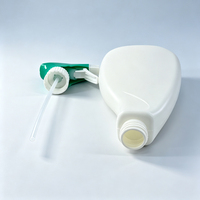 Bouteille pulvérisateur à gâchette en plastique PE de 500 ml, vide, rechargeable, corps incurvé, pour produits de nettoyage, produits chimiques, détergent ménager et de cuisine - Vente en gros