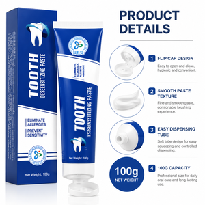 <span class=keywords><strong>Dentifrice</strong></span> <span class=keywords><strong>blanchissant</strong></span> désensibilisant de fabrication interne avec formule au fluor, anti-caries, renforce l'émail, soulage - Product Image 3