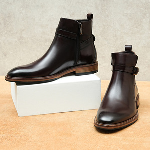 Chaussures plates décontractées et habillées DSYX pour hommes, en cuir véritable respirant, légères, à enfiler, pour affaires, mariage et extérieur - Product Image 5