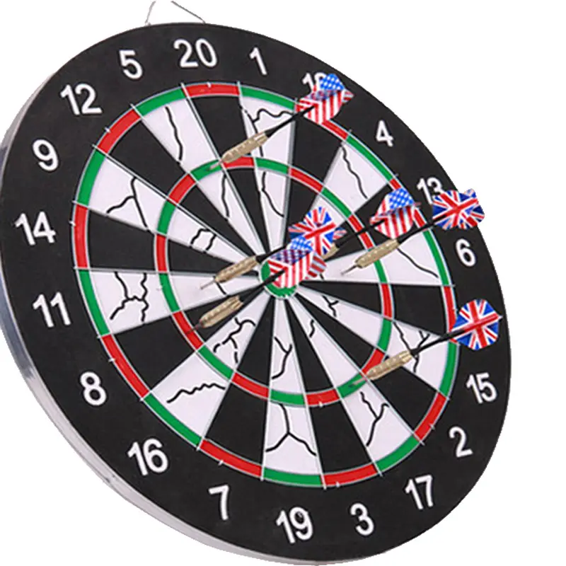 KINGBOX 15Inch Unisex Adult Official Size Dartboard with Steel Tip Darts