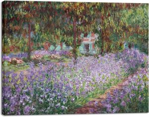 Peintures à l'huile 100% peintes à la main représentant des <span class=keywords><strong>iris</strong></span> dans le <span class=keywords><strong>jardin</strong></span> de Monet, 1900, par Claude Monet, reproduction d'impressionnisme sur toile. - Product Image 1