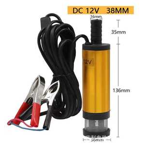 Pompe à huile électrique 38/51MM 12V pour pompage de diesel, eau, transfert de carburant, 12L/min, submersible, coque en alliage d'aluminium - Product Image 5