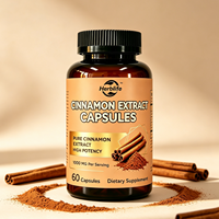 Capsules de Cannelle de Ceylan Pure et d'Extrait de Crevette Amère, Soutien du Métabolisme Cardiaque, Vente en Gros OEM/ODM Usine