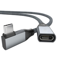 Câble Type-C Haute Définition 8K 60Hz PD 240W Super Charge Rapide Coudé à 90° pour Ordinateur, Projecteur, Audio et Vidéo