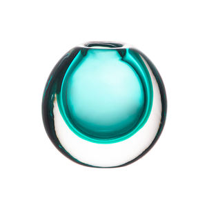 Decoración de Sala de Estar, Florero de Cristal de Color Verde Fresco y Compacto, Adornos Navideños - Product Image 1