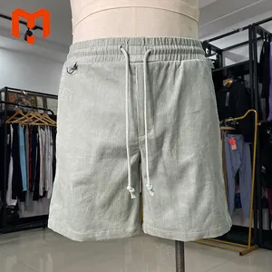 Customized Design Logo High Quality Casual Shorts Summer Blank Heavy Cotton Corduroy Fabric Thick Shorts For Men